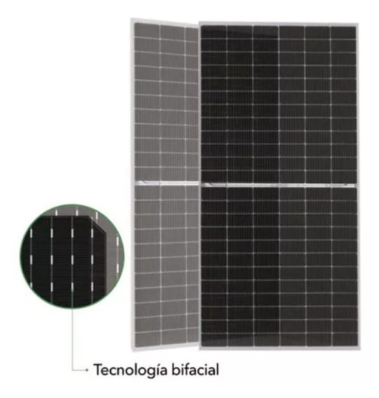 Panel Solar 535-555 W Vidrio Doble Bifacial